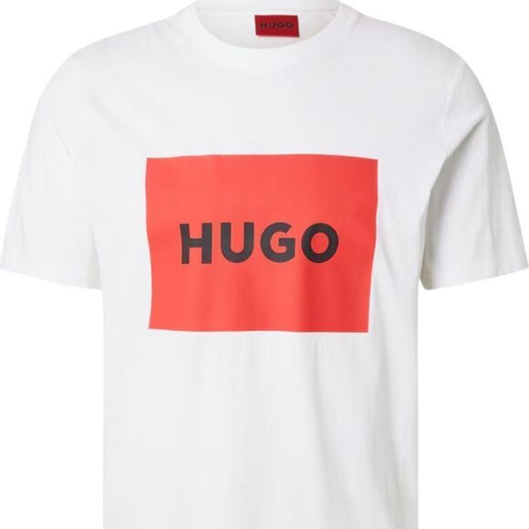 Hugo Boss Men's Cotton-Jersey Regular-Fit T-Shirt with Logo Print White SZ L NWT - Picture 3 of 5